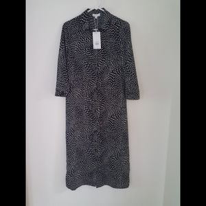Patterned midi dress - size 4